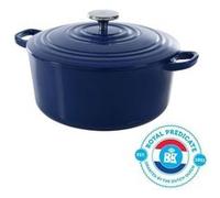 BK Cookware H6074.528 BK Bourgogne Cocotte en Fonte - Ronde - 28 cm - 6.7L - Revêtement émaillé - Couvercle avec Anneaux