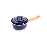 BK Indigo Casserole Émaillée Héritage Néerlandaise avec Couvercle avec Revêtement Antiadhésif en Céramique Sans PFAS, 16 cm/1.2 Litre, Induction, Lavable au Lave-vaisselle, Va au Four, Bleu Cobalt