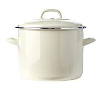 BK Indigo Marmite Allemande Émaillée Héritage Néerlandaise en Revêtement Antiadhésif en Céramique sans PFAS avec Couvercle, 24 cm/8.7 Litre, Induction, Lavable au Lave-Vaisselle, Au Four, Crème