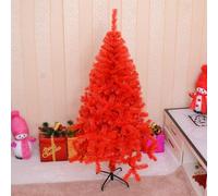 BK&MF Ensemble de Sapin de Noël Rouge, Arbre Artificiel Réaliste Unique avec Support Métallique & Branches Denses pour Maison Centre,Rouge,150cm(5Ft)