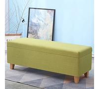 BK&MF Ottomane de rangement avec rangement, banc ottomane multifonction rembourré avec assise capitonnée, repose-pieds capitonné, siège supplémentaire pour dortoir, salon, E, 120 x 40 x 45 cm