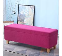 BK&MF Ottomane de rangement avec rangement, banc ottomane multifonction rembourré avec assise capitonnée, repose-pieds capitonné, siège supplémentaire pour dortoir, salon, F, 160 x 40 x 45 cm