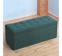 BK&MF Pouf avec espace de rangement, avec couvercle, 9 tailles, boîte de rangement, pliable, peu encombrant, table basse, poitrine, tabouret, A, 100 x 40 x 40 cm
