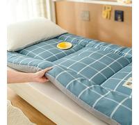 BK&MF Surmatelas Luxueux en Coton Moelleux, Housse de Matelas capitonnée et Confortable, Tapis Tatami Pliable, protège Matelas épais pour Chambre et Usage,Blue c,180x200cm(71x79inch)