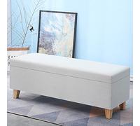 BK&MF Tabouret de rangement avec espace de rangement, banc ottoman polyvalent, siège rembourré, repose-pieds de canapé touffeté, sièges supplémentaires, L, 160 x 40 x 45 cm