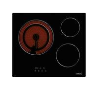 BK Plaques vitrocéramiques Modèle TD 6003 3 zones de cuisson haute lumière Largeur 59 cm 9 niveaux réglables Puissance totale 5,4 kW