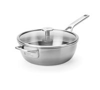 BK x Peter Goossens sauteuse chef 24 cm/3, 38 l, avec couvercle en verre et Gegengriff, acier inoxydable 3 couches, surface de cuisson en acier inoxydable sans revêtement, compatible induction