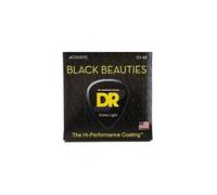 BKA-10 - Black Beauties - Black, jeu guitare acoustique, Extra Light 10-48