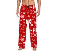 Bkazwe Bas de Pyjama de Noël Homme Pantalon de Pyjama à Carreaux Rouges et Blancs pour Les Nuits d'hiver et Le Confort à La Maison, avec Poches Latérales pour l'hiver Et Les SoiréEs Cosy