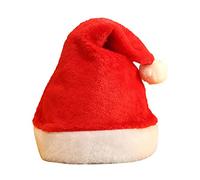 Bkazwe Bonnet De Noël Adulte De - Chapeau du Père Noël en Peluche Douce - Costume Accessoire Complet pour Fête de Noel, Soirée Déguisée et Cadeau Amusant - Taille Unique Adulte Ornement de Noel