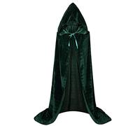 Bkazwe Cape à Capuche Velours Adulte Médiévale Déguisement Sorcière Renaissance, Costume Cosplay Vampire Halloween, Poncho Bal Masqué Carnaval Noël Fête Famille Cape Longue Unisexe