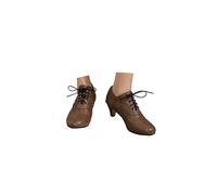 Bkazwe Chaussures Femme Oktoberfest Richelieu Lacets - Talon Moyen Bloc Rétro Brogué Bout Rond - Confortable Traditionnel Grande Taille Fête Allemande Chaussures rétro littéraires pour Femmes
