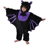 Bkazwe Deguisement Petit Diable Halloween Bebe Garçon Fille Enfant Combinaison Onesie Chaud avec Capuche, Ailes et Queue Costume Cosplay Halloween Noël Fête Déguisée et Role Play Vampire
