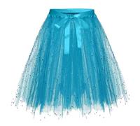 Bkazwe Jupe Tutu Femme pour Tenue Quotidienne ou Soirée Jupe en Tulle Midi-Longue Rétro et Élégante - Taille Haute Élastique pour Rendez-Vous, Carnaval et Cosplay, Prom, Party, Décontracté