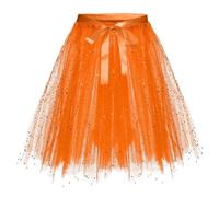 Bkazwe Jupe Tutu Femme pour Tenue Quotidienne ou Soirée Jupe en Tulle Midi-Longue Rétro et Élégante - Taille Haute Élastique pour Rendez-Vous, Carnaval et Cosplay, Prom, Party, Décontracté