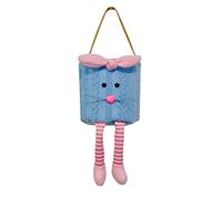 Bkazwe Sacs Cadeaux de Pâques, Panier d'oreilles de Lapin, Ensemble de Panier de Lapin pour Chasse Oeufs, Sacs à Oeuf Fourre Tout Couleur Cadeau Fête pour Enfants