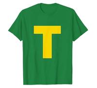 Bkazwe T-Shirt de Noël Chipmunk Lettre T Vert T-Shirt Unisex Adulte, Alvin et Les Chipmunks Deguisement, Deguisement Alvin et Les Chipmunks