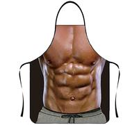 Bkazwe Tablier de Cuisine Fantaisie Sexy et Drôle - Cadeau Étanche Réglable pour Homme Femme - Barbecue, Fête, Noël, Saint Valentin (G)