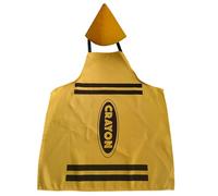 Bkazwe Tabliers crayon et chapeaux coniques de nain, costume de crayon de couleur crayon et chapeaux coniques amusants, ensemble de crayons pour adultes, hommes, Humour Drole Tablier de Cuisine (F)