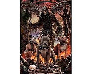 BKBCIX 5D Diamond Painting Faucheuse squelette Broderie Peinture 50x70cm DIY Diamant Peinture kits Point de Croix Pour Travaux Manuels Toile Décoration Salon