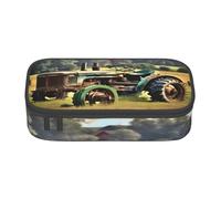BKDODKS Ancien Tracteur Photo Ferme Imprimer Trousse Multifonctionnelle Papeterie Sac de Rangement Fournitures Favorite Adultes