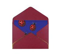 BKDODKS Art Ladybug Tracks Carte de vœux vierge pour anniversaire, fête de mariage, cartes d'appréciation