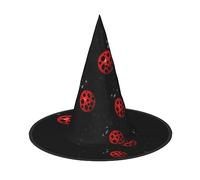 BKDODKS Art Ladybug Tracks Print Funny Halloween Chapeaux Unique Party Decor Spooky Witch Hats For Women Men Accessory