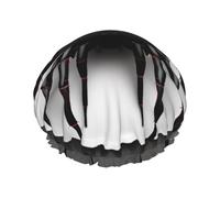 BKDODKS Bonnet de douche avec imprimé araignée noire pour femme, léger, réutilisable, doux, double couche, étanche, étanche.