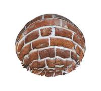 BKDODKS Bonnet de douche imprimé mur de vieille brique pour femme, léger, réutilisable, doux, double couche, étanche, noir