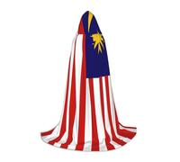 BKDODKS Cape à capuche unisexe avec drapeau de la Malaisie pour cosplay, gothique, Renaissance et plus encore