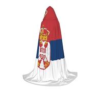 BKDODKS Cape à capuche unisexe avec drapeau de la Serbie pour cosplay, gothique, Renaissance et plus encore