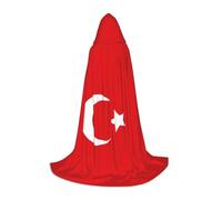 BKDODKS Cape à capuche unisexe avec drapeau de la Turquie pour cosplay, gothique, Renaissance et plus encore
