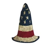 BKDODKS Cape à capuche unisexe avec imprimé drapeau américain pour cosplay, gothique, Renaissance et plus encore