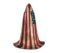 BKDODKS Cape à capuche unisexe avec imprimé drapeau américain pour cosplay, gothique, Renaissance et plus encore