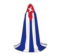 BKDODKS Cape à capuche unisexe avec imprimé drapeau cubain pour cosplay, gothique, Renaissance et plus encore