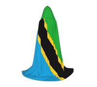 BKDODKS Cape à capuche unisexe avec imprimé drapeau de Tanzanie pour cosplay, gothique, Renaissance et plus encore