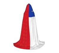 BKDODKS Cape à capuche unisexe avec imprimé drapeau du Chili pour cosplay, gothique, Renaissance et plus encore
