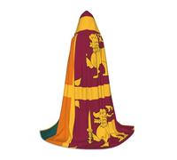 BKDODKS Cape à capuche unisexe avec imprimé drapeau du Sri Lanka pour cosplay, gothique, Renaissance et plus encore