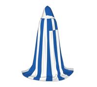 BKDODKS Cape à capuche unisexe avec imprimé drapeau grec pour cosplay, gothique, Renaissance et plus encore