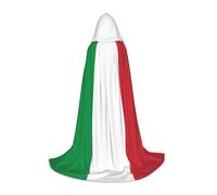 BKDODKS Cape à capuche unisexe avec imprimé drapeau italien pour cosplay, gothique, Renaissance et plus encore
