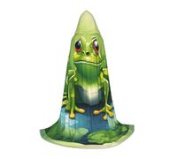 BKDODKS Cape à capuche unisexe avec imprimé grenouille de dessin animé pour cosplay, gothique, Renaissance et plus encore