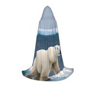 BKDODKS Cape à capuche unisexe avec imprimé ours polaire pour cosplay, gothique, Renaissance et plus encore