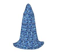 BKDODKS Cape à capuche unisexe avec motif baleine pour cosplay, gothique, Renaissance et plus encore