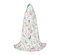 BKDODKS Cape à capuche unisexe motif licornes pour Halloween, cosplay, gothique, Renaissance et plus encore