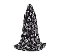 BKDODKS Cape à capuche unisexe pour cosplay, gothique, Renaissance et plus encore Motif pattes de chien