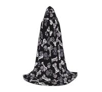 BKDODKS Cape unisexe à capuche avec imprimé pattes de chien pour cosplay, gothique, Renaissance, etc