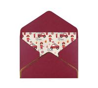 BKDODKS Cartes de vœux vierges pour garçons et filles, pompiers, invitations de fête d'anniversaire, de mariage