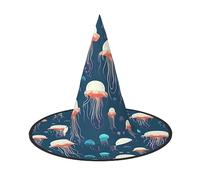 BKDODKS Chapeaux de sorcière effrayants avec motif méduses pour Halloween, décoration de fête unique, accessoire pour femmes et hommes