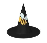 BKDODKS Chapeaux de sorcière effrayants pour Halloween avec imprimé abeille de dessin animé pour femmes et hommes