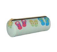 BKDODKS Flip Flops Calligraphie Chaussures de Plage Imprimé Adultes Trousse à crayons en cuir pour homme et femme avec fermeture éclair Légère